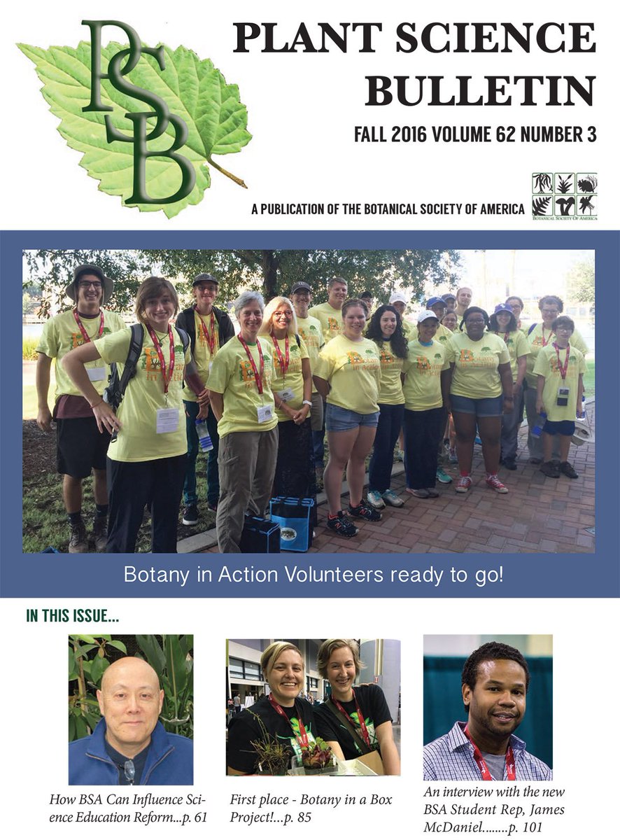 Botanical_'s tweet photo. The latest #PlantScienceBulletin is now online, featuring education reform, #BOTANY2016 highlights &amp; more! https://t.co/VA6q3cHrO7 #botany https://t.co/48n3hYQgVz