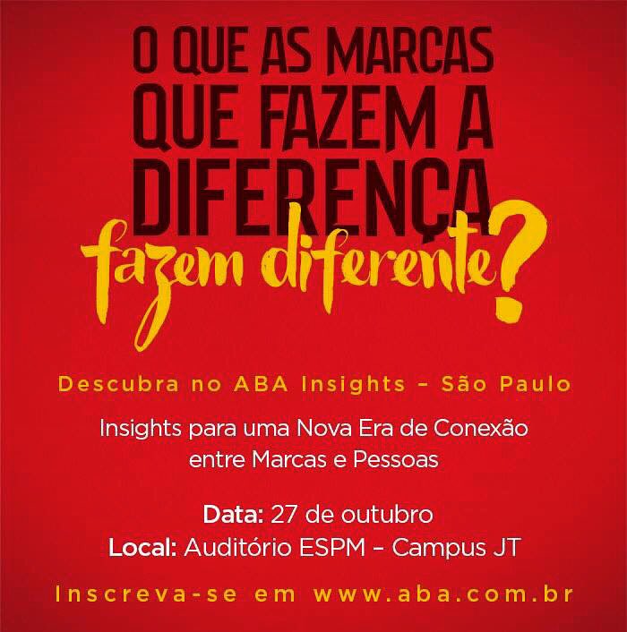 SuzanaPamplona's tweet image. #ABAINSIGHTS especialmente interessante este ano. Espero vocês lá!