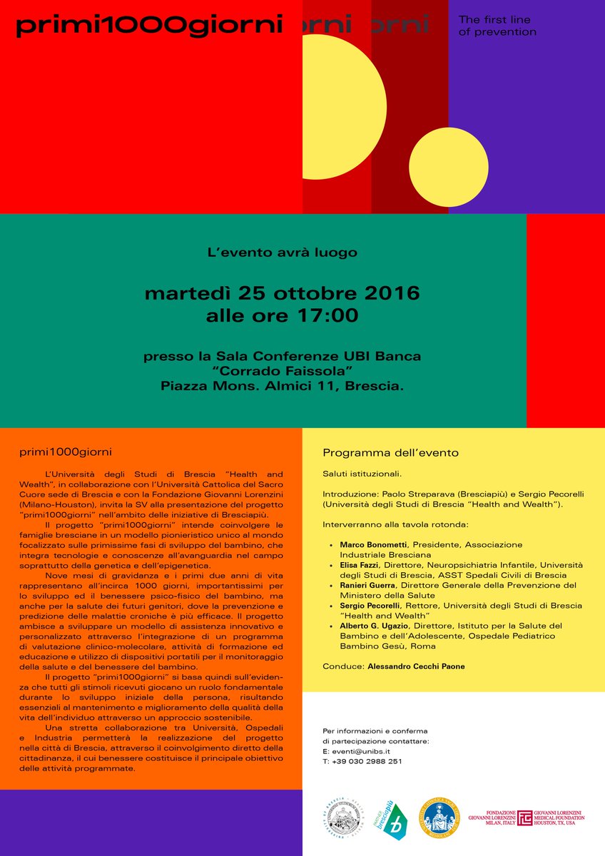sanitweet's tweet photo. #salute materno-infantile e prevenzione; domani a #brescia presentaz dl progetto"primi1000giorni" scienziati e istituzioni con @ACecchiPaone https://t.co/hTMUmTkmh4