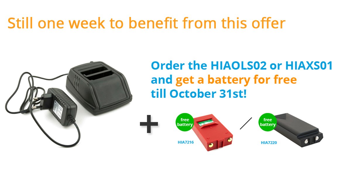 You still have 7 days to order HIAOLS02 or HIAXS01 and get a battery for free❗ bit.ly/october-promot… #remotecontrol #remote #battery