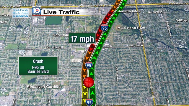 Crash on I-95 SB at Sunrise Blvd #traffic https://t.co/78th5Jccjg