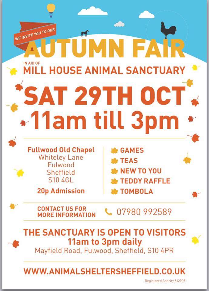 MillHouseSheff's tweet photo. Hope to see you there! #animalwelfare #daytrip @dowtkids @FamiliesSESheff @Sheffieldis @sheffieldblog https://t.co/RJwTEHA8ci