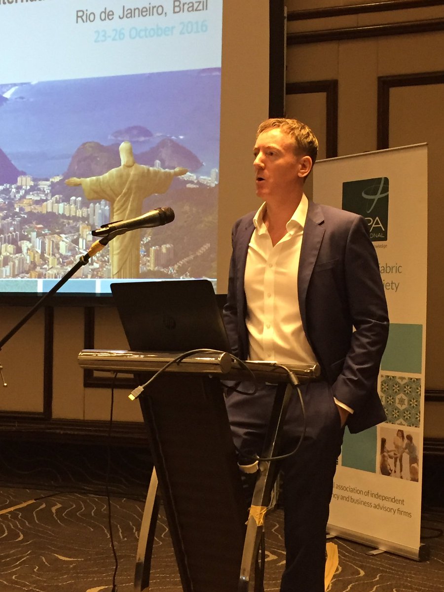IAPAIntl's tweet photo. @IAPAGlobal CEO @StephenHamlet1 addresses delegates stating Important strategy discussions ahead for the growth of association. #IAPARio2016 https://t.co/foPUJ94ERR