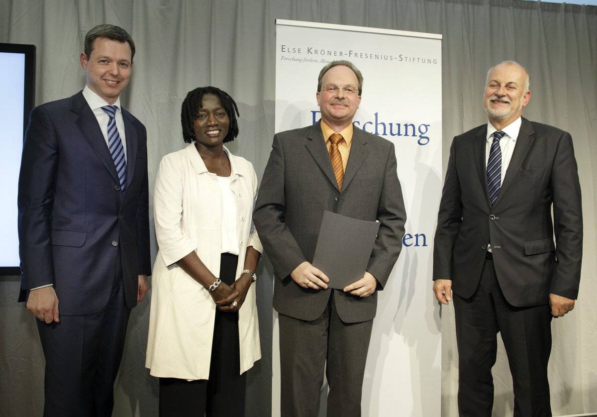 Fresenius's tweet photo. Else Kröner-Fresenius Foundation awards €100k for training pediatricians in Tanzania, fighting child mortality. Tribute speech by @AumaObama https://t.co/J5It4mMbqR