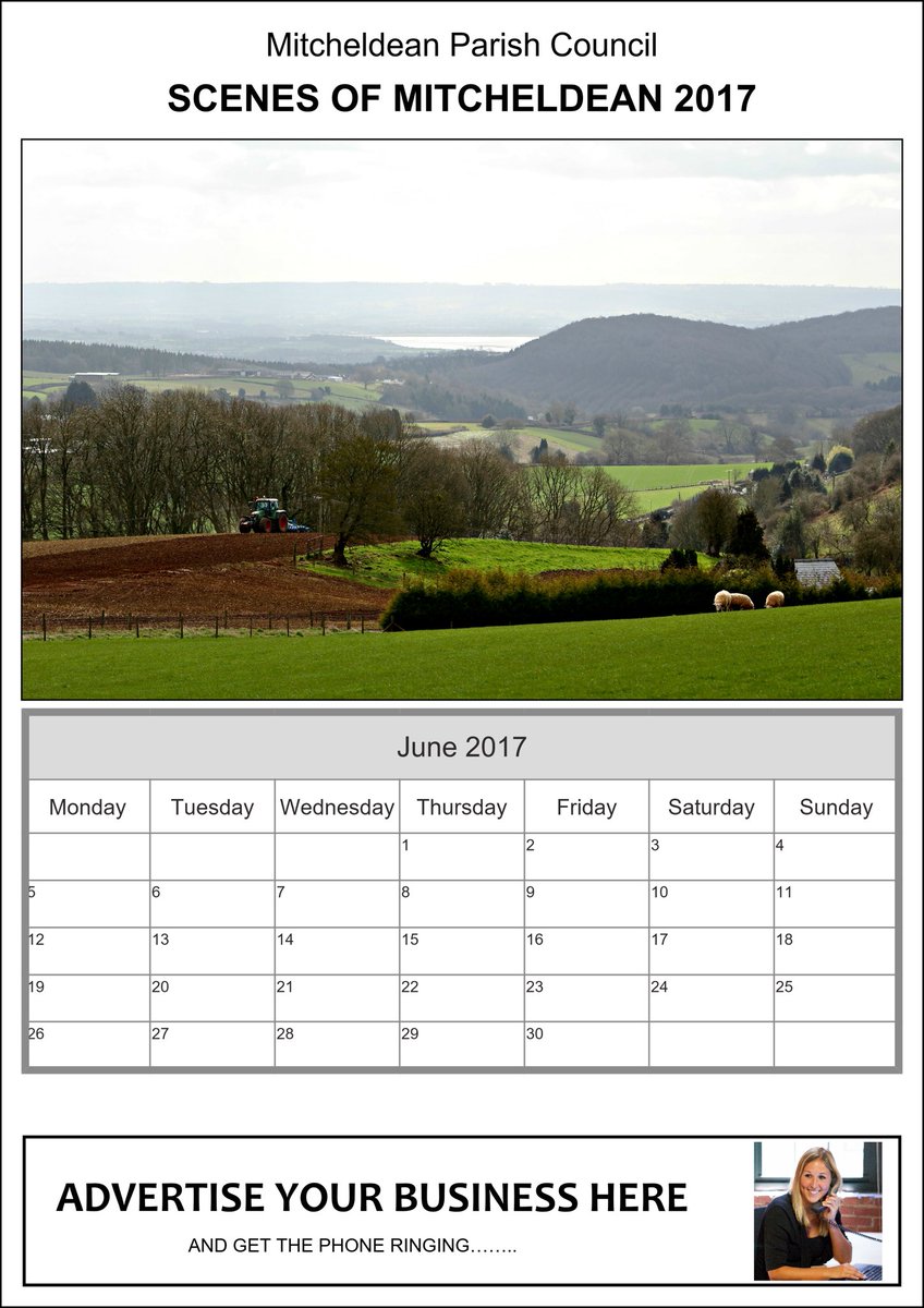 Just two advertising spots left in our calendar. £40 per advert and you help support our village 😊