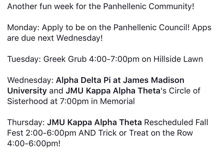 It's a busy week with events! Keep tabs on our social media to stay updated so you don't miss out.