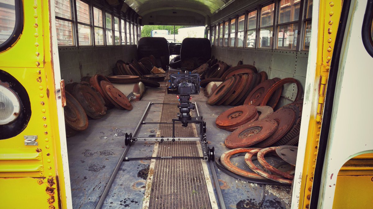 ProCamMotion's tweet photo. The ProCam Motion Camera Dolly and Riser Kit being used on location at a Salvage Yard for #vidoproduction https://t.co/ZYQhhvyQWo https://t.co/GkMA97LXsS