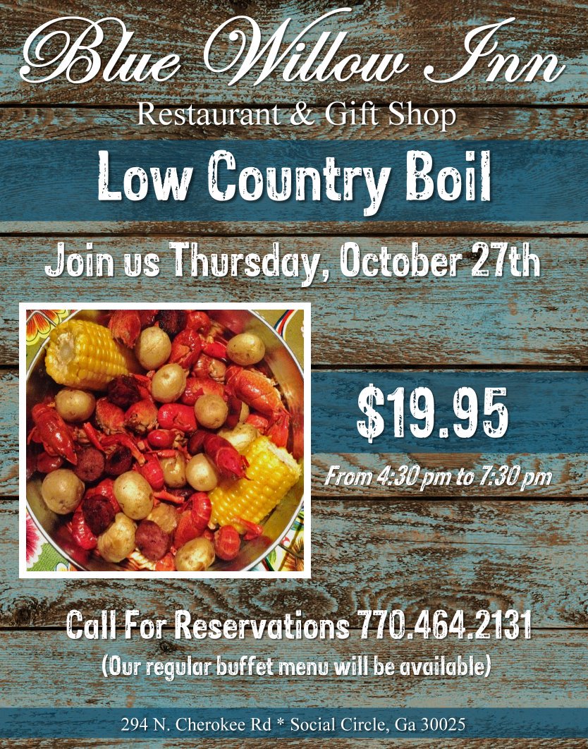 Blue Willow Inn (@Bluewillowinnsc) / Twitter