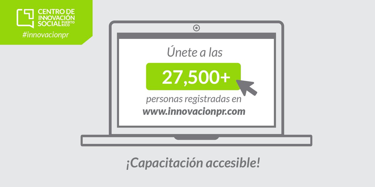 Sé parte de la comunidad de mayor crecimiento en capacitación e innovación de #PuertoRico. Conoce mas innovacionpr.com #innovacionpr