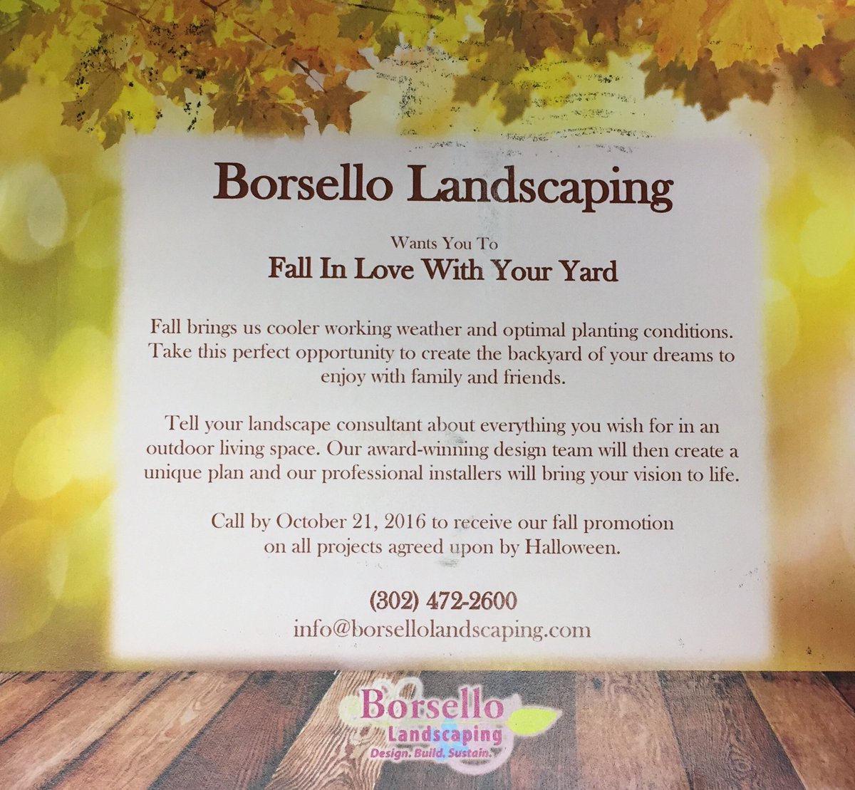 LVSoils's tweet photo. Look what I found in my mailbox! Nice job @BorselloLand! #FallMarketing https://t.co/tUP6l4Clgr