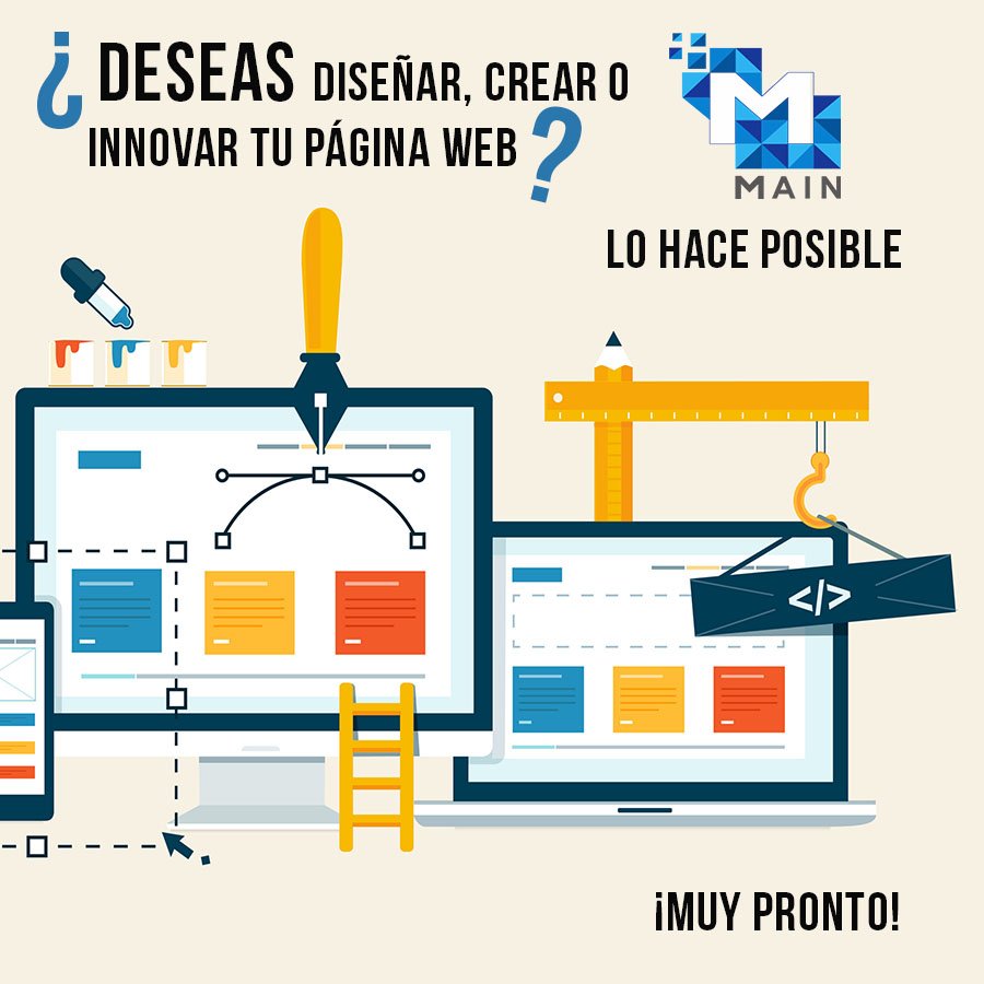 Main_Ve's tweet photo. ¿Deseas diseñar, crear o innovar tu página web? Main Ve lo hace posible. Muy Pronto #MainVe #SíguenosYTeSeguimos https://t.co/2EiIfTML1E