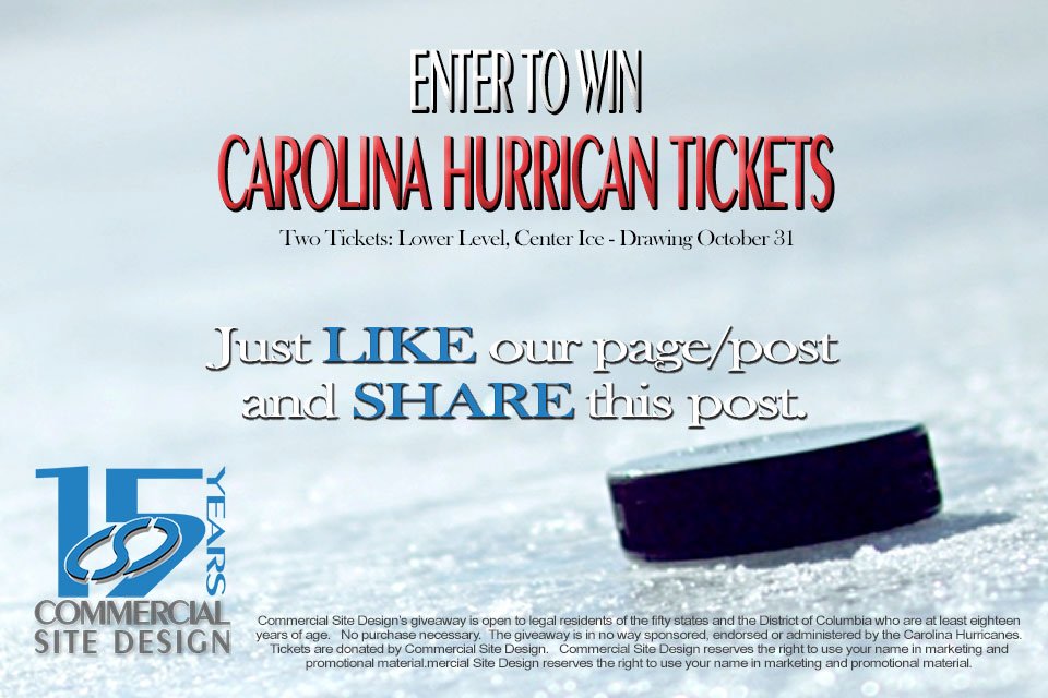 CSiteDesign's tweet photo. To celebrate our #CSD15 anniversary, we are giving away @NHLCanes tickets.  Enter to win and join the #Redvolution #CANES https://t.co/TrtpItzvON