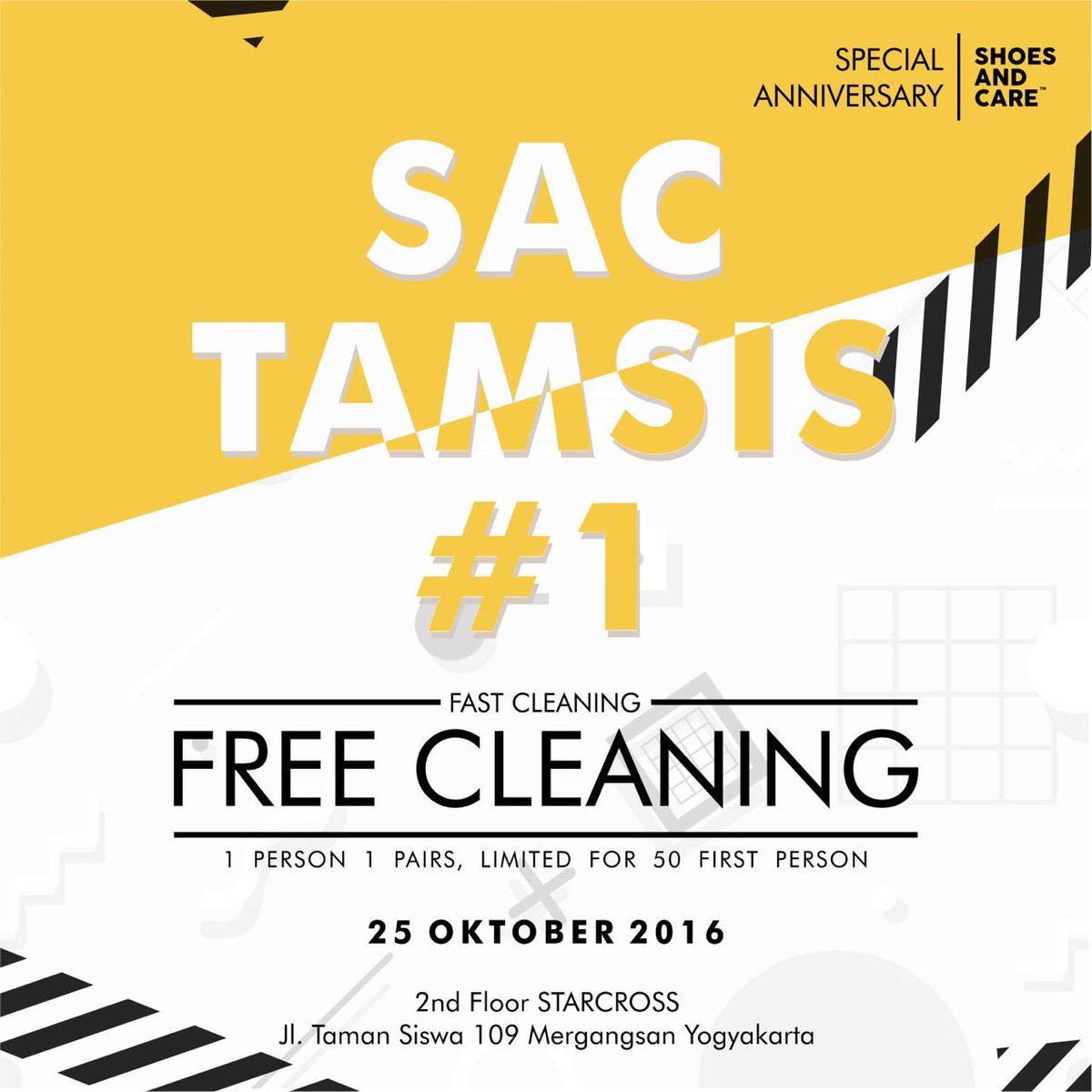 starcross_'s tweet photo. BESOK  ! HANYA 1 HARI!
@ShoesandCare X #STRCRS Tamsis Jogja FREE FAST CLEANING
untuk 50 orang!
(1 pasang sepatu per orang) https://t.co/Om6sPxCm5v