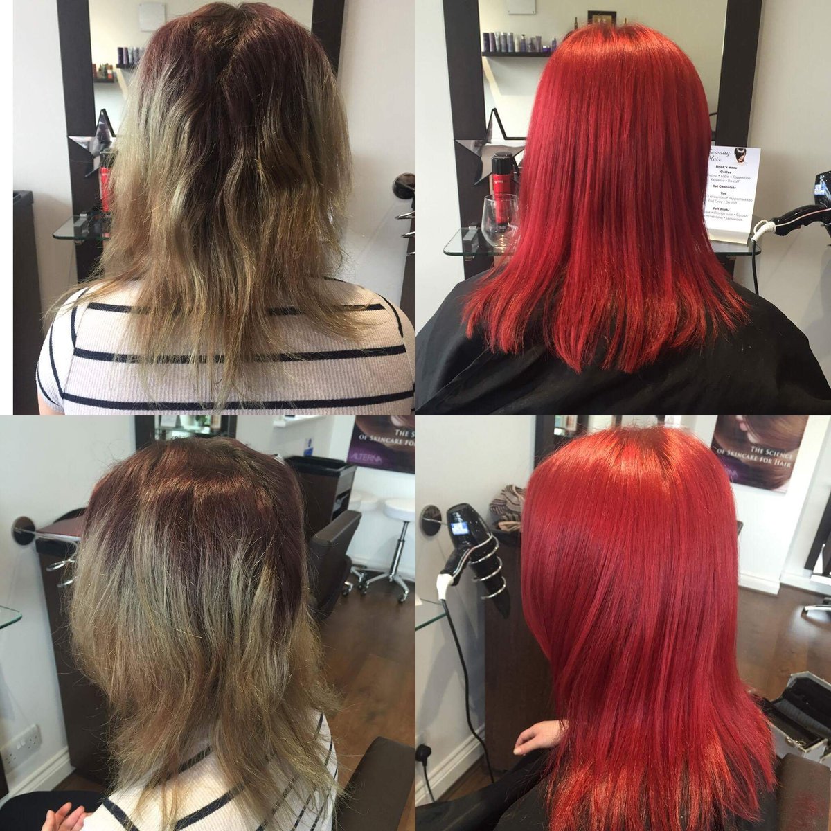SerenityHair2's tweet photo. Phenomenal colour correction today by our stylist Beth #kemon #nanokplex #red #modernsalon https://t.co/lksAA0YFbB