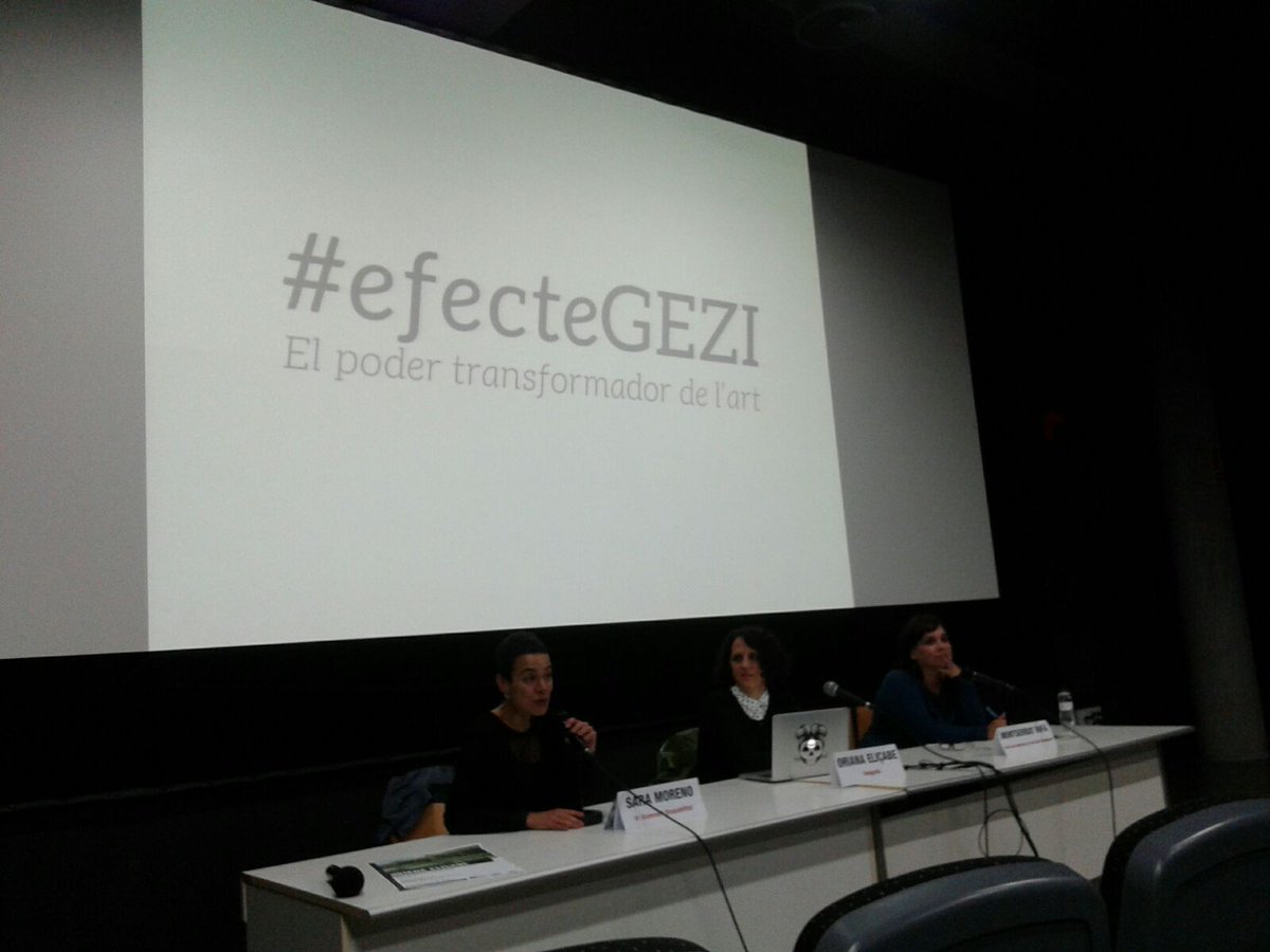 ICIPeace's tweet photo. Aquesta hora presentem exposició #efecteGEZI a la #UAB amb @orianomada @Sabinapuigc #art #conflictes #transformació https://t.co/K4Rb2BBuLD