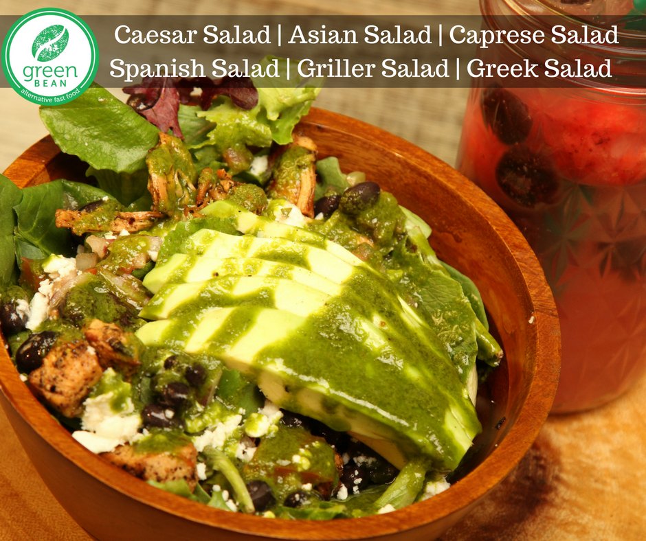 Salads are the perfect way to start off your week, and we have plenty to choose from! #greenbeanrestaurant #salads #glutenfree