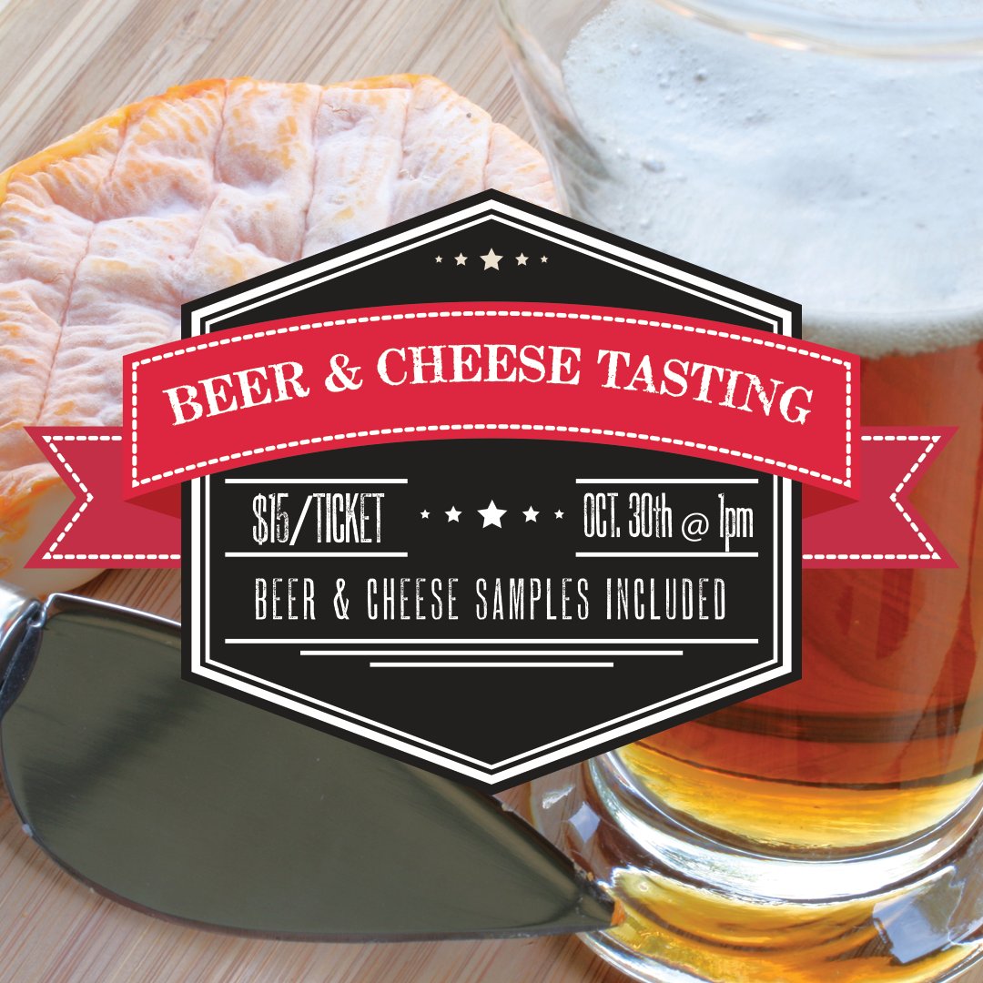 Beer &amp; Cheese Tasting at the Brewery! Tickets available online:  sawdustcitybrewing.com/beer-cheese-ta… #Gravenhurst #muskoka