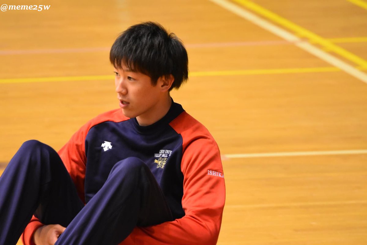 中央大学バレーボール部 公式ユニフォーム スポンサー付 サイズXO 石川