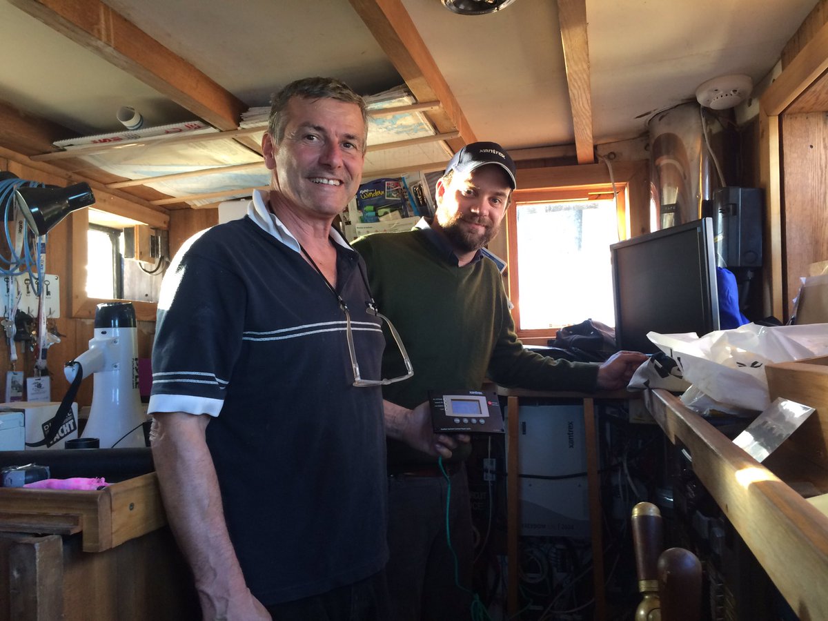 AC_DC_WT's tweet photo. Excellent time with friends on Schooner Grosse-isle in Montreal. Merci Capitaine et Benoit! New Panel for FSW 2k 24v will be handy! @Xantrex https://t.co/QBJVHuLY61