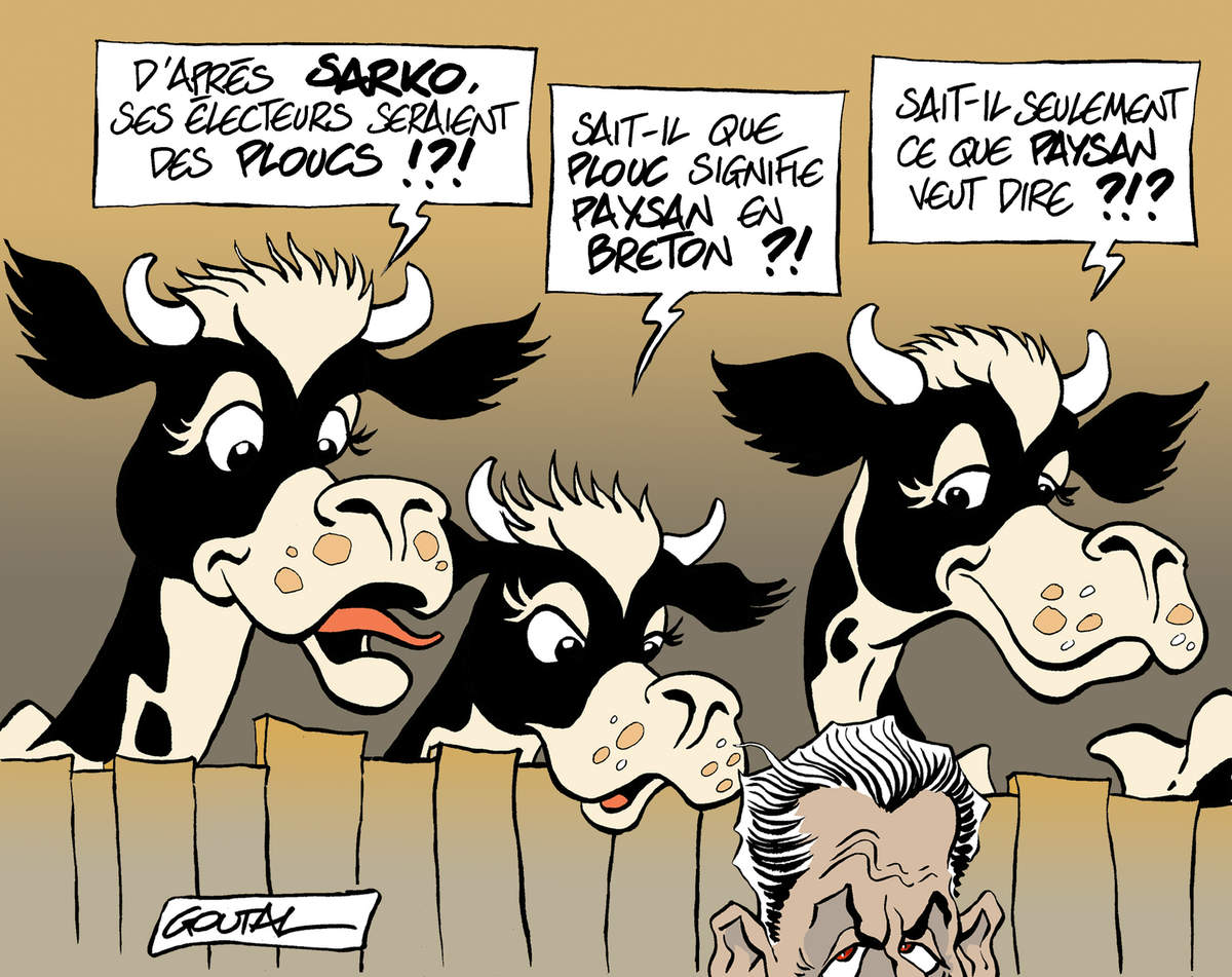 Angana80's tweet image. Hé hé #Sarkozy #plouc un jour plouc toujours #findelablague