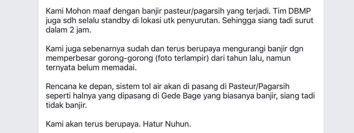 ridwankamil's tweet photo. Permohonan maaf kami. Upaya pengurangan banjir sdh dilakukan dr thn lalu (foto terlampir),namun ternyata blm memadai. Kami akan trs berupaya https://t.co/mijqlLjSXI