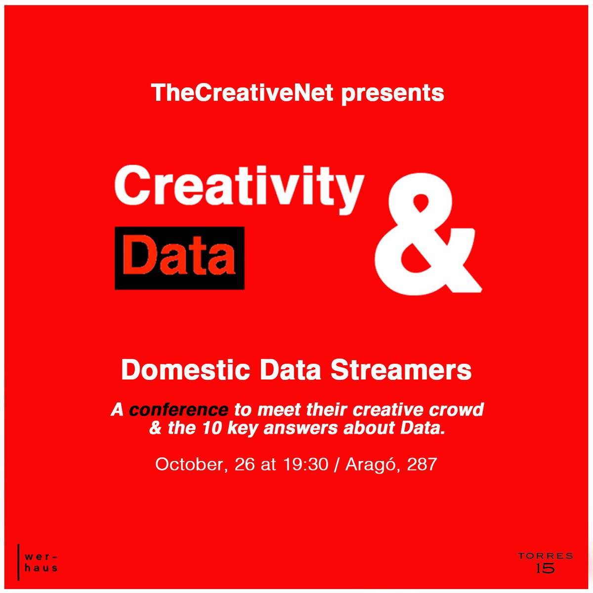 thecreative_net's tweet photo. The 10 questions on #Data + the new talent incorporations of #TheCreativeNet => #CreativityAndData w/ @domesticstream! Wed 26th, 19h30! https://t.co/2jwfyQvhNv