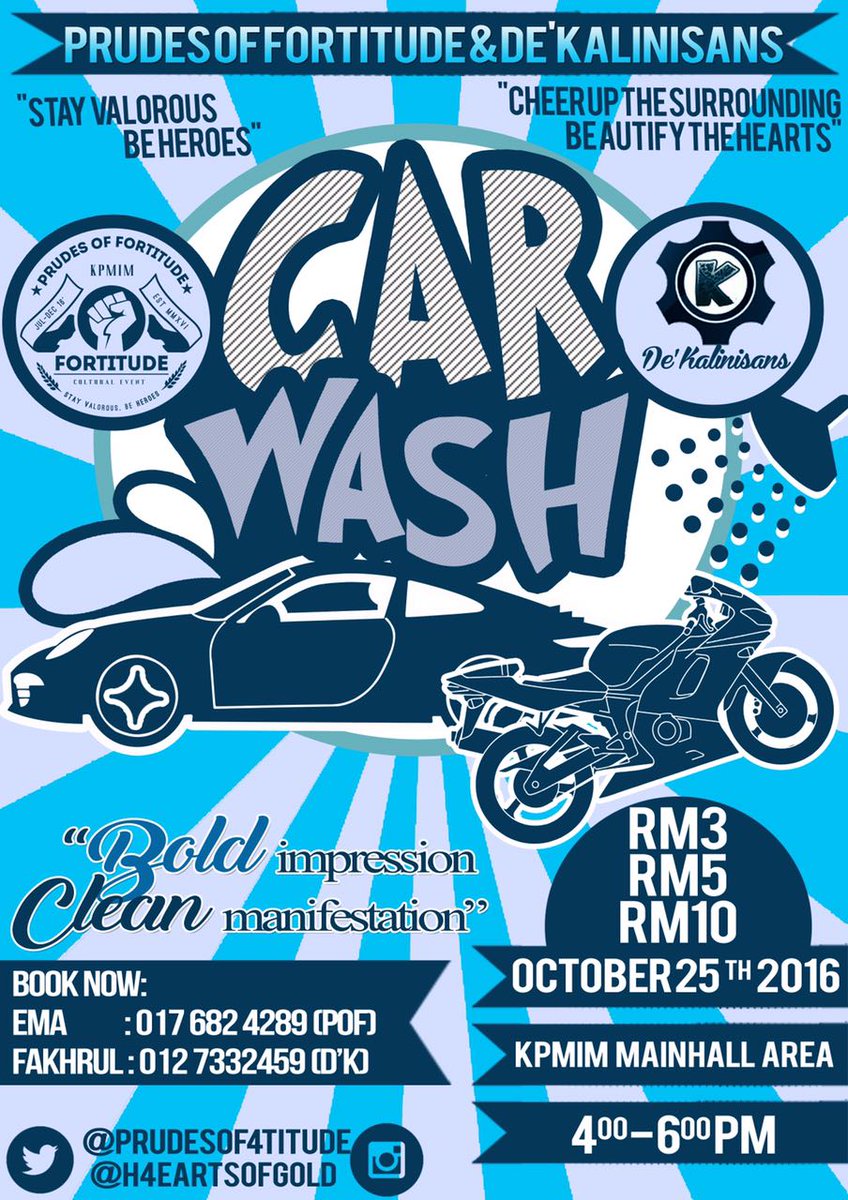 he4rtsofgold's tweet photo. Hey everyone! We are back to fullfil our promise! Let's shine your car &amp; motorcycle tomorrow! 😃 https://t.co/LwfnQniGHp