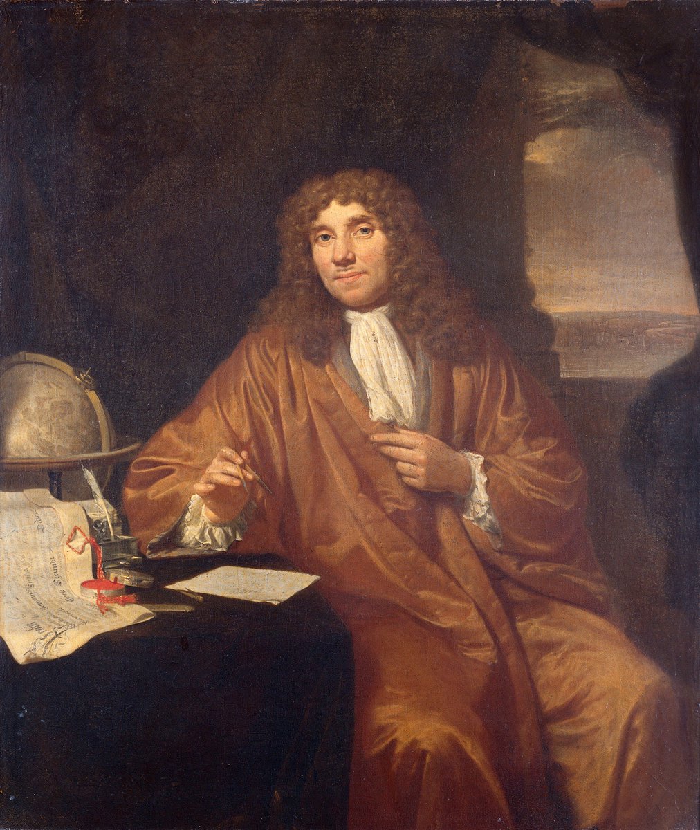 royalsociety's tweet photo. "In the year 1657 I discovered very small living creatures in rain water." Antonie van Leeuwenhoek, October 24, 1632 – August 26, 1723. https://t.co/cCluzy9moL