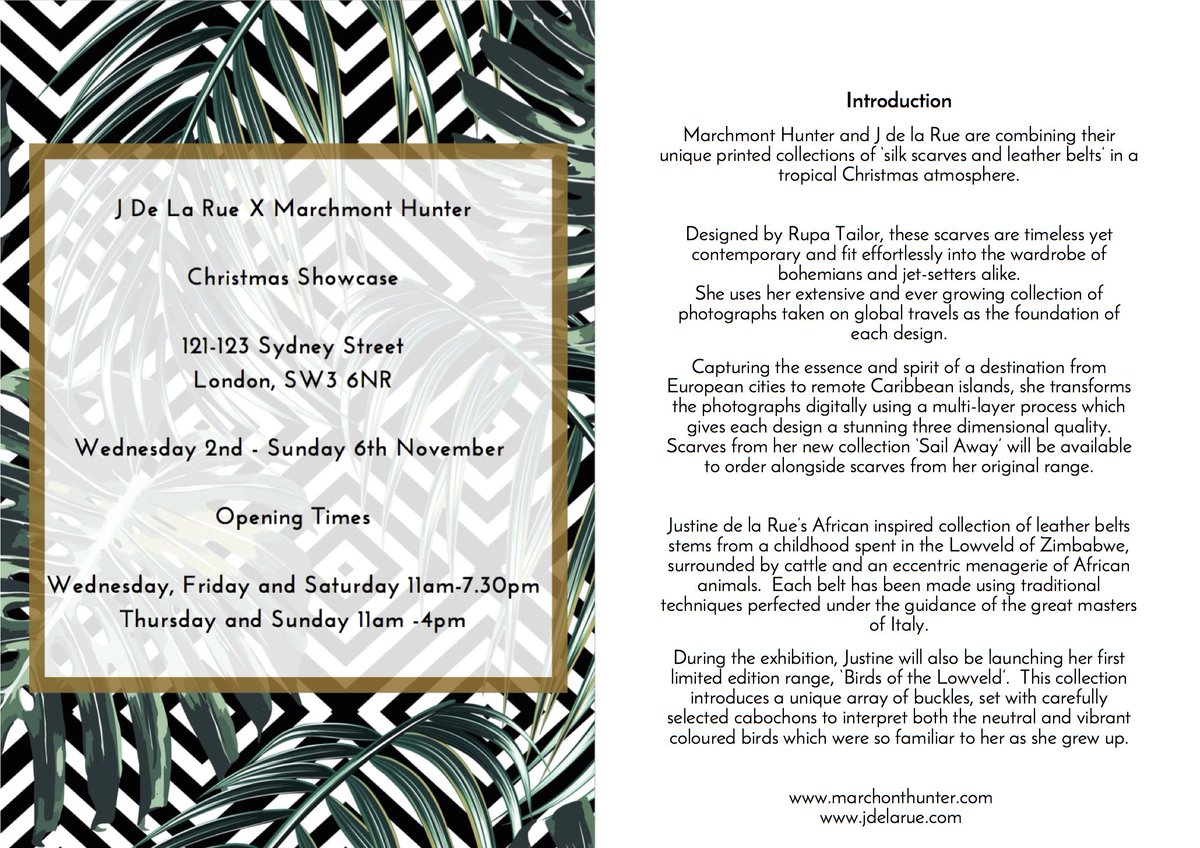 M_Hunter_London's tweet photo. EXCITING NEWS: Shop opening in #SW3 with a new collection of pure silk scarves from the Sail Away Collection #news #style #blogger #chelsea https://t.co/Kfj6sQSK4x