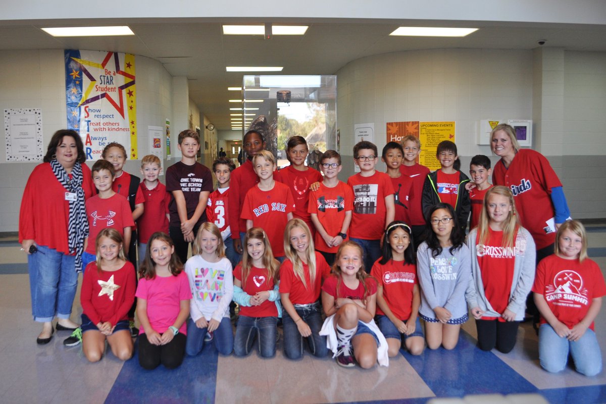 hfrazier901's tweet photo. Dressed out in red for Red Ribbon Week! @crosswindeagles #Crosswindelementary https://t.co/5JejGlRlAZ