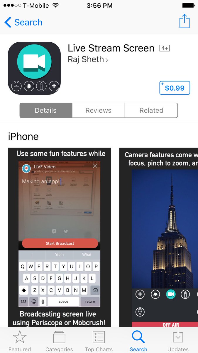 JARAPPS5's tweet image. My new app #LiveStreamScreen! Broadcast your screen live using replaykit. Download on the @AppStore. #apps #apple #ios #dev