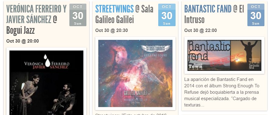 #ConciertosRecomendados: 30oct. @VeronicaLAIO + <a href="/guitar_javi/">Javier Sánchez</a>, <a href="/StreetWingsBand/">Street Wings</a> <a href="/bantasticfand/">nacho para cervantes</a>. emergentes.es/agenda
