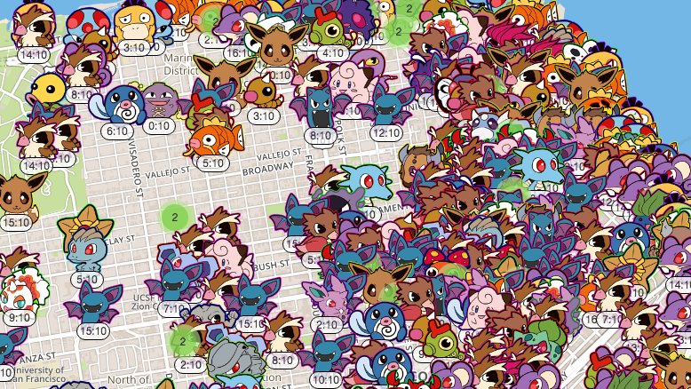 PokemonGoRadar's tweet photo. Predictive and crowdsourced data is back up! https://t.co/BkkzfAEs47