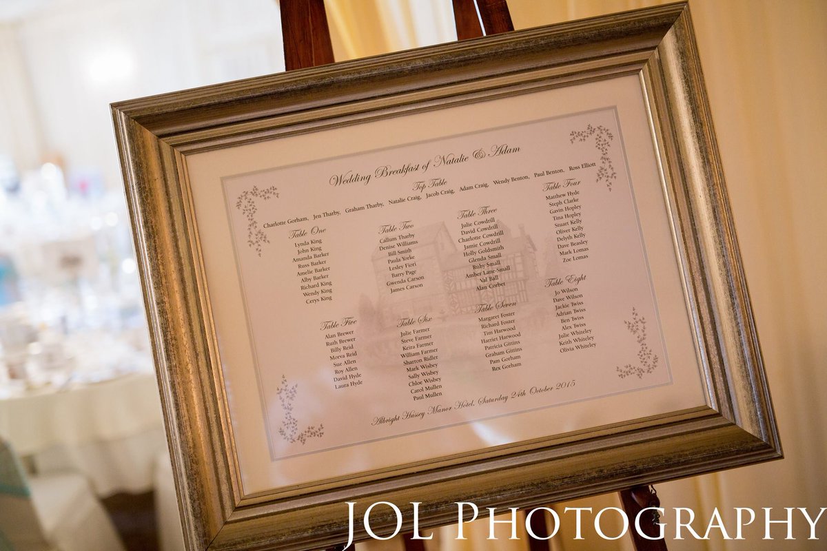 Few photos of wedding stationery I made for Natalie &amp; Adam married at <a href="/AlbrightHussey/">Albright Hussey</a> year ago today. Pics <a href="/JOLPhotography1/">JOL Photography</a> #shrewsburyhour