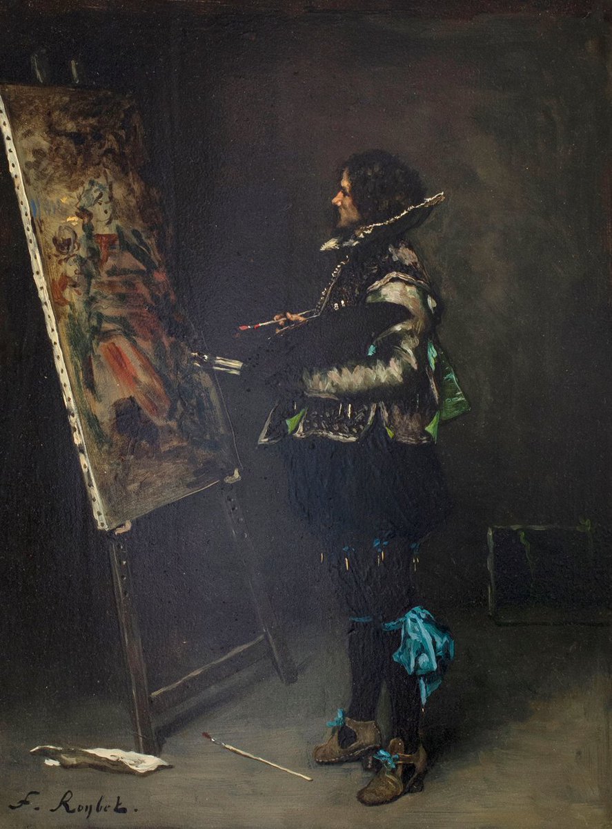 Barridoff's tweet photo. Roybet painted it in the late 1800's: art, wish-fulfillment, fantasy. Rare, odd, appealing. At auction Fri. See https://t.co/Mvkv5zDN4N https://t.co/cHcM791xTm
