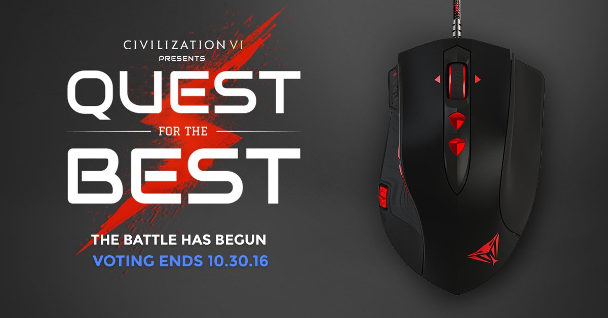 patriot_viper's tweet photo. Week 2 is underway. Head over to https://t.co/aOYmWf49sJ and vote for the V560 gaming mouse! #Q4B #QuestfortheBest #Patriotmemory #VOTE2win https://t.co/PUO8tfeY3g
