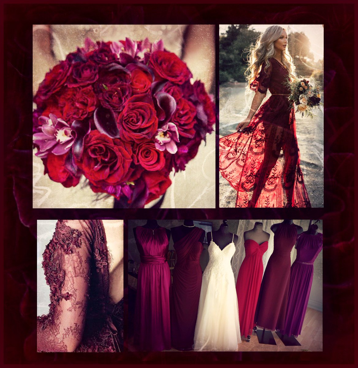 WeddingInsp's tweet image. What's in the window this week?
Red, Burgundy &amp;amp; Berry Colors! Always stunning!