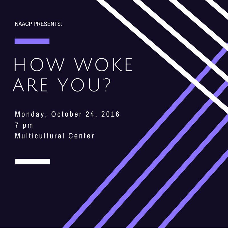 Join us tonight for a fun game of "How woke are you? 🤔" 7pm in the MCC!
