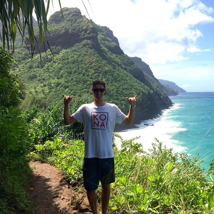 KSC Team Rider Cole Harmening enjoying his adventures in Kauai. #followthewaves #konasurfcompany