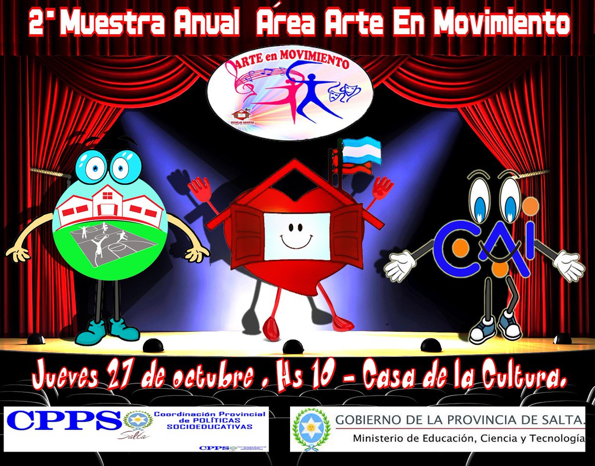 A 3 días! 2°Muestra Anual #ArteEnMovimiento #VamosPorMásNiñosFelices <a href="/aniberruezo/">analia berruezo</a> <a href="/patriciapinasco/">Patricia Pinasco</a> <a href="/fguillesaavedra/">GUILLERMO SAAVEDRA</a> <a href="/artydance23/">Gilda Rodríguez</a>