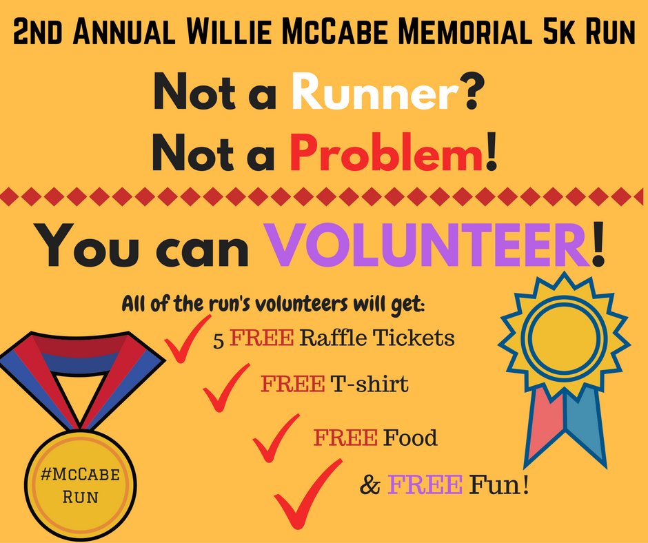 BkLiam's tweet photo. Want to help, but don't want to run? Be a VOLUNTEER! 
#McCabeRun Nov 13th!

https://t.co/qp71to9Eyj https://t.co/CdhCJd1Srp