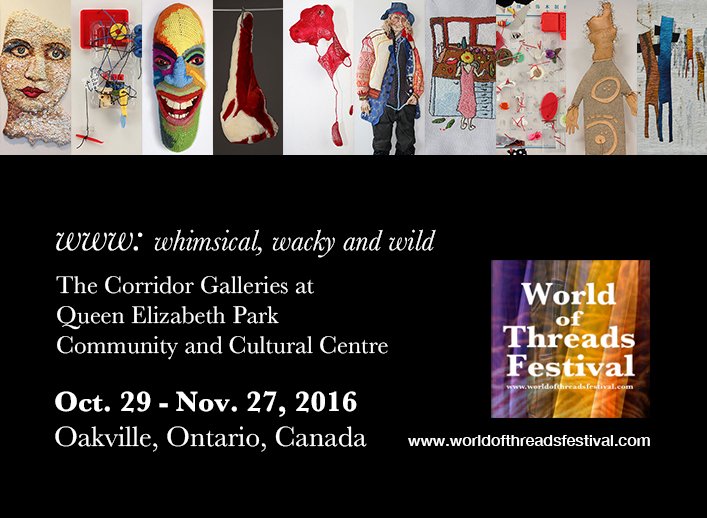 Here's our "www: whimsical, wacky and wild" in 2016 World of Threads Festival. #worldofthreads Check out our shows: worldofthreadsfestival.com/exhibitions_me…