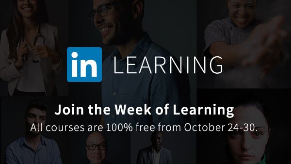 My online User Experience training courses are free all this week learning.linkedin.com/week-of-learni… - time to binge watch!