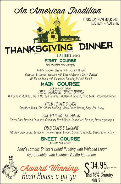 hashhousesd's tweet photo. Thanksgiving #HashHouseStyle. https://t.co/djImfSz6IS