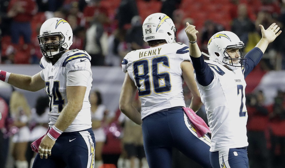 chargers's tweet photo. There's nothing like winning in overtime⚡️

📸: https://t.co/IE8i2eI7Kk https://t.co/wiyjDbg7dL