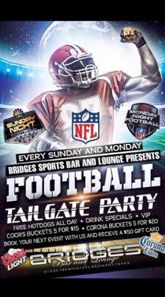 What are you doing for #MNF? Free hot dogs and specials all night. #mnf #eatsnyc #nyceats #bronxny #bronxnewyork