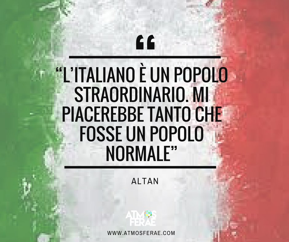 atmosferaeblog's tweet photo. “L’ITALIANO È UN POPOLO STRAORDINARIO. MI PIACEREBBE TANTO CHE FOSSE UN POPOLO NORMALE” Altan. #italiani https://t.co/2CdLMnZR9L
