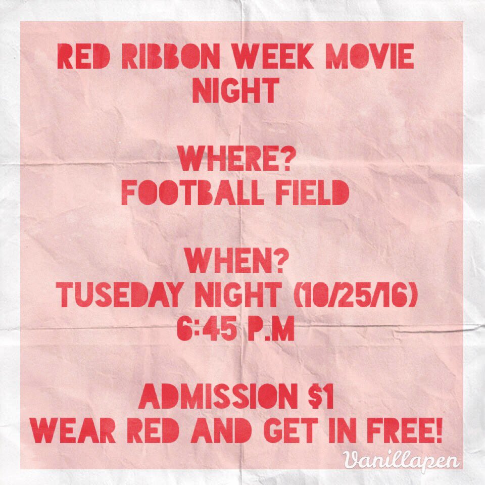 hhshornetstuco's tweet photo. Come support Red Ribbon Week &amp; have fun with us!! Everyone is invited!!! #hhsswarm https://t.co/hR6qtwjFxf