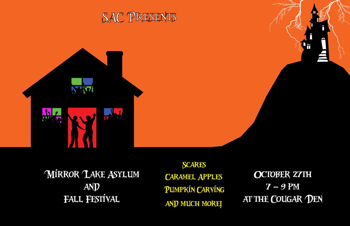 USF_SAC's tweet photo. Ready for Halloween? We are! Start the spooky season right with a scary mental asylum, caramel apples, pumpkins, and fun. 🎃👻 #USFSAC https://t.co/4pYHTsPwSj