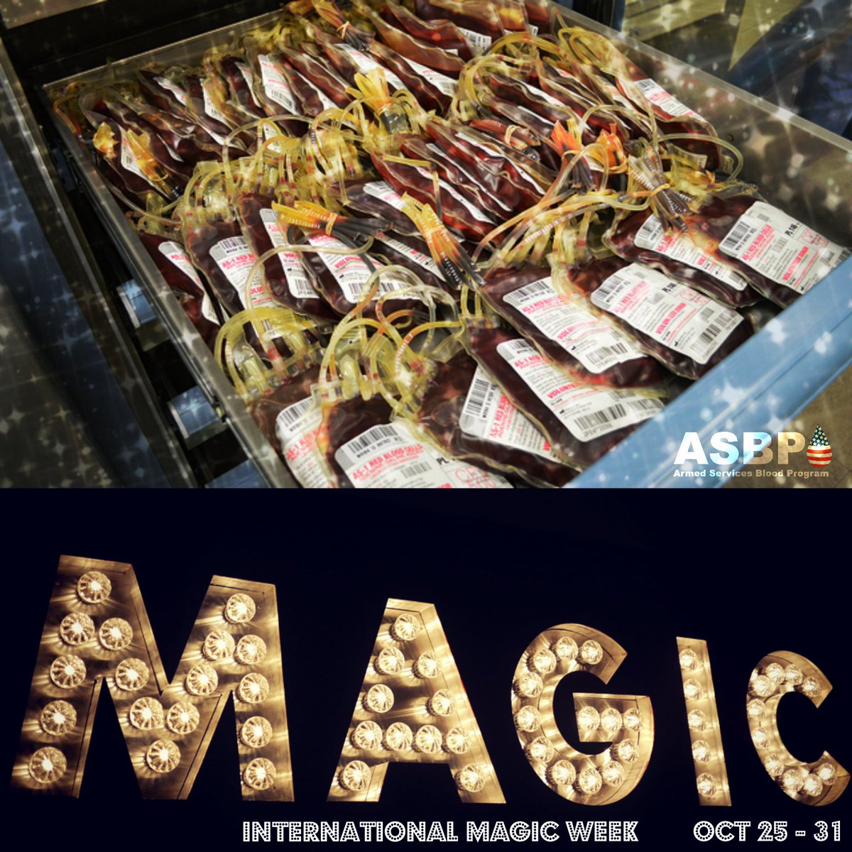 MilitaryBlood's tweet photo. #DYK? Tues: It's #InternationalMagicWeek! Our pints can 'disappear' fast. Will you help us make them reappear? https://t.co/PoPqOdNy6v
